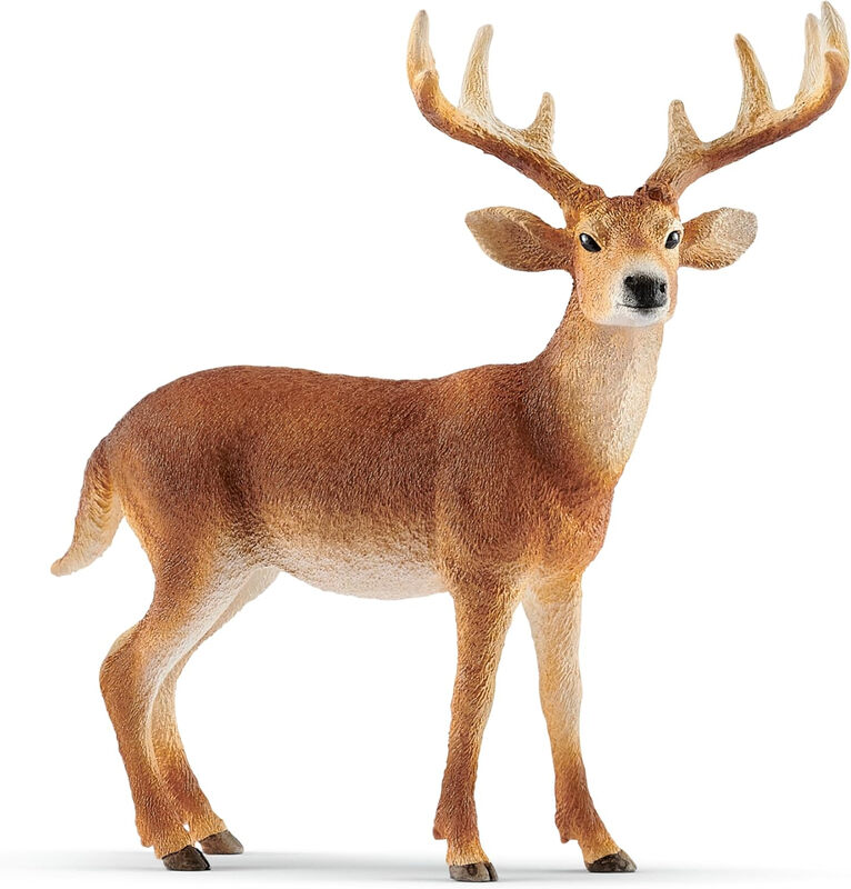 Schleich Wilde Dieren witstaart hert figuur - 10,5 cm, bruin
