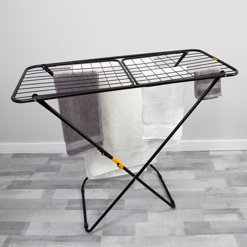 18M Winged Clothes Airer - Black