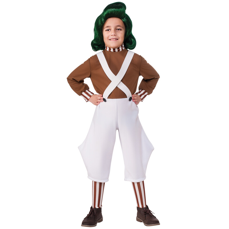 Oompa Loompa Children's Dress Up Costume 7-8 Years