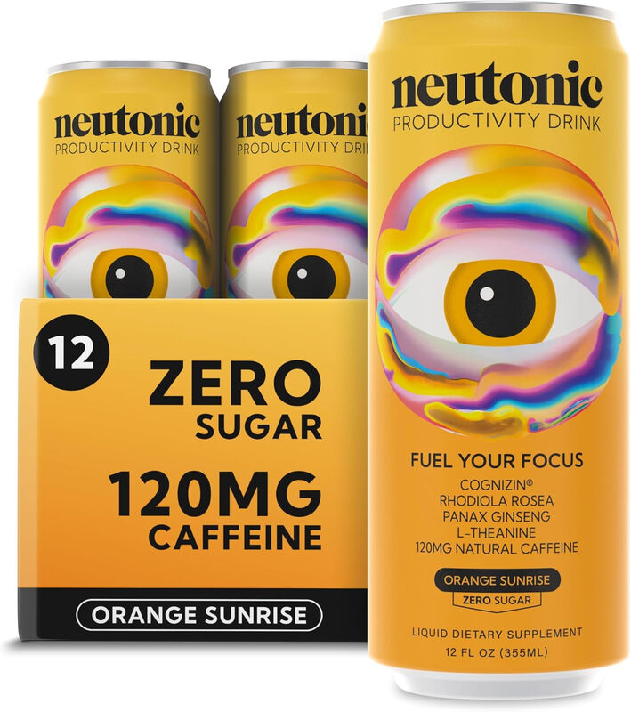 Neutonic Orange Energy Drink Sunrise Flavour Focus Support Multipack - 12 X 330Ml