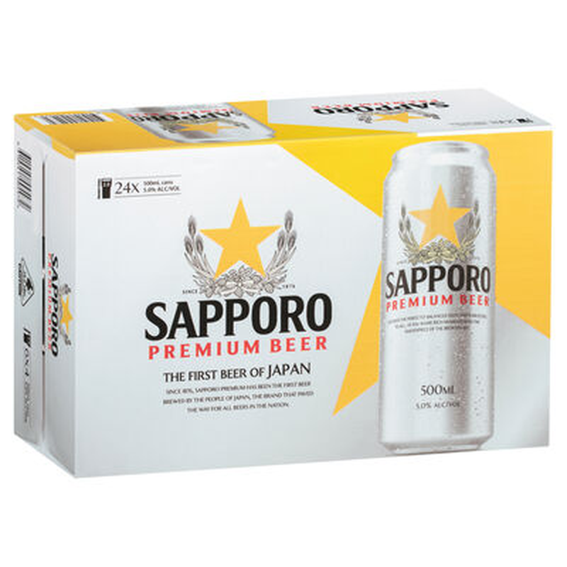 Sapporo Beer 24X500ml Can