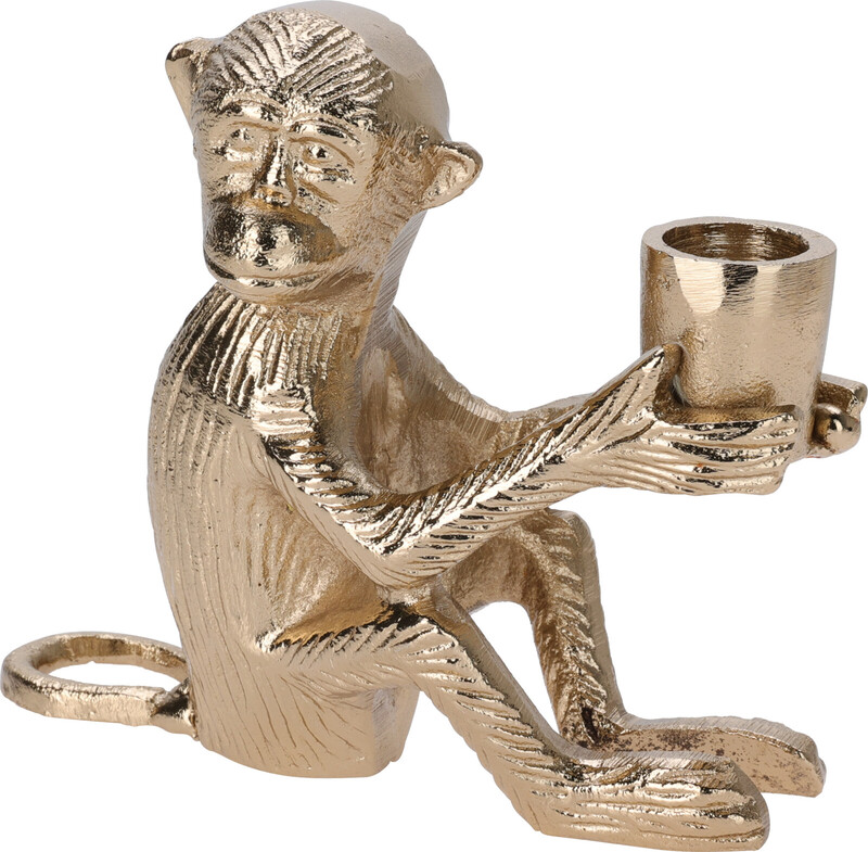 Affen-Kerzenhalter Gold
