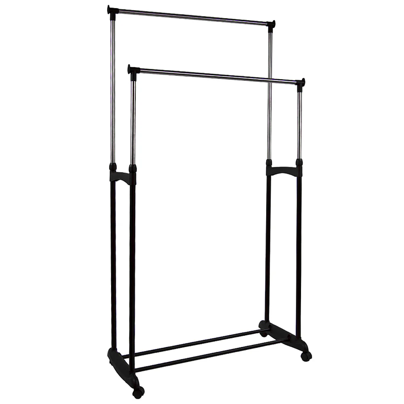 Home Vida Double Garment Rack Silver/Black