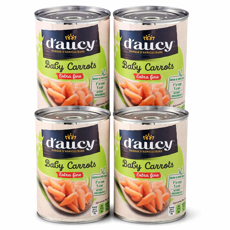 4 x D'Aucy Carrots Extra Fine 400g