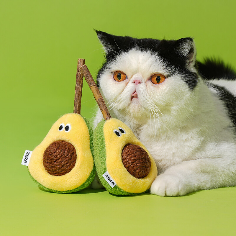 Avocado Silvervine Ball Cat Toy, Natural Catnip Chew Play Toy