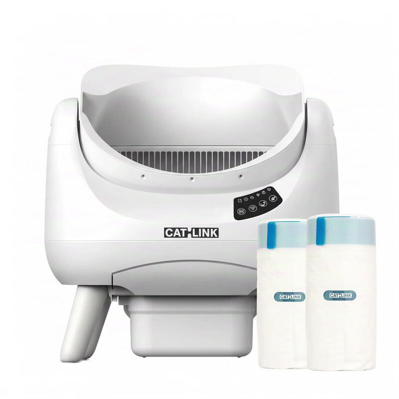 [Bundle-Angebot] CATLINK Open-X intelligente selbstreinigende Katzentoilette mit 2 kompatiblen Abfallbeuteln