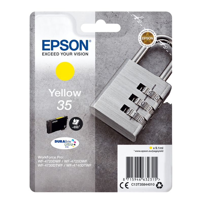 Epson Padlock 35 gele DURABrite Ultra inkt, enkelverpakking