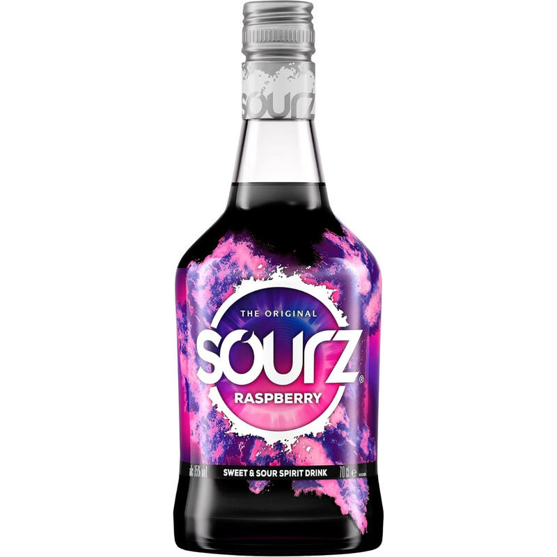 Sourz Raspberry Liqueur 15% Abv - 70 Cl
