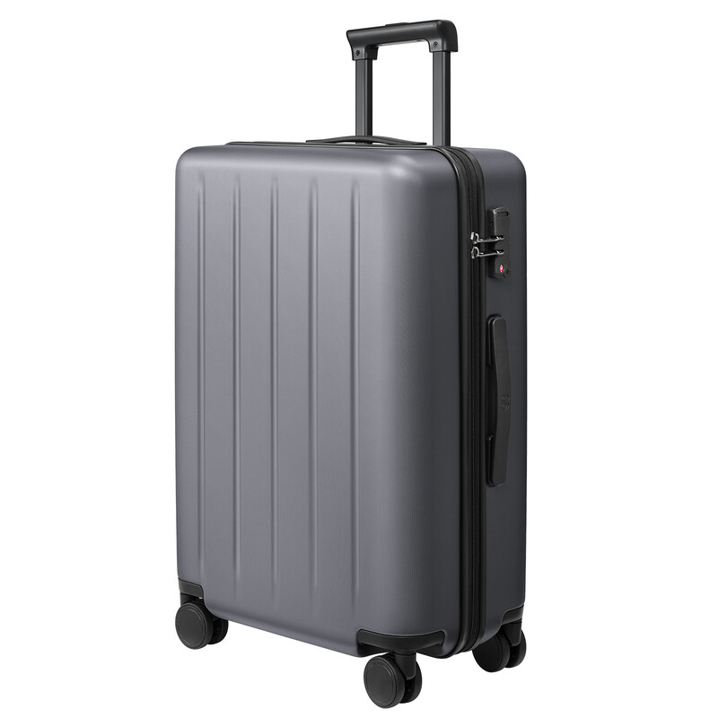 NINETYGO Danube Koffer, ideal für 5-7-Tage-Reisen, Doppelte Spinnerrollen, 100 % Hartschalen-Kunststoff, TSA-Schloss, 66 X 45.5 X 25.5cm，Sternenmustergrau, 24 Zoll