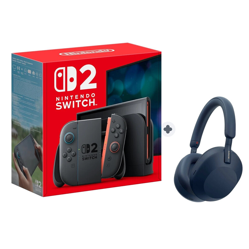 Geschenk-Set für ungestörtes Gaming: Switch 2 & Sony WH-1000XM5 (Blau)