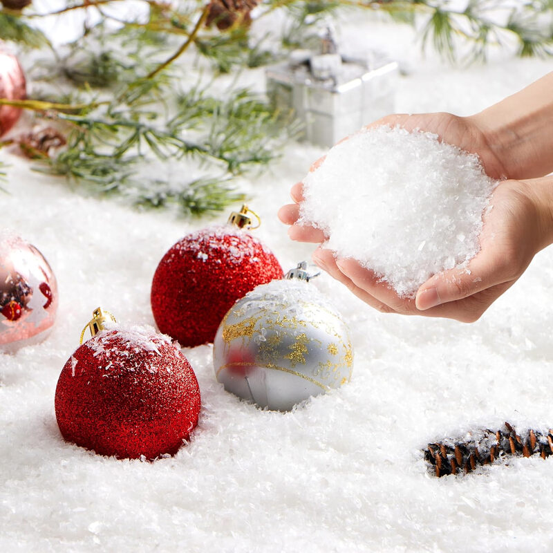 JOYIN Weihnachtsbaum Dekoration: 340 g Packung mit 12 oz künstlichen Kunstschnee-Flocken für realistische Winterdisplays und Feiertagsdekoration.