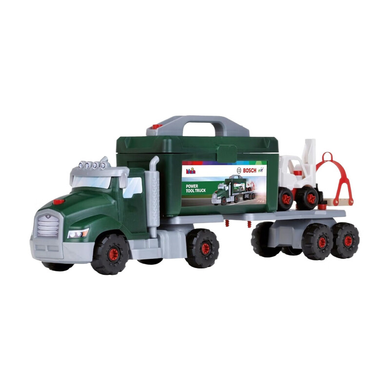 Theo Klein 8626 Bosch Schraubtruck Spielset Mit Drehmomentschraubendreher | Konstruktionsspielzeug Mit Werkzeug, Gabelstapler Und Kran | Spielzeug