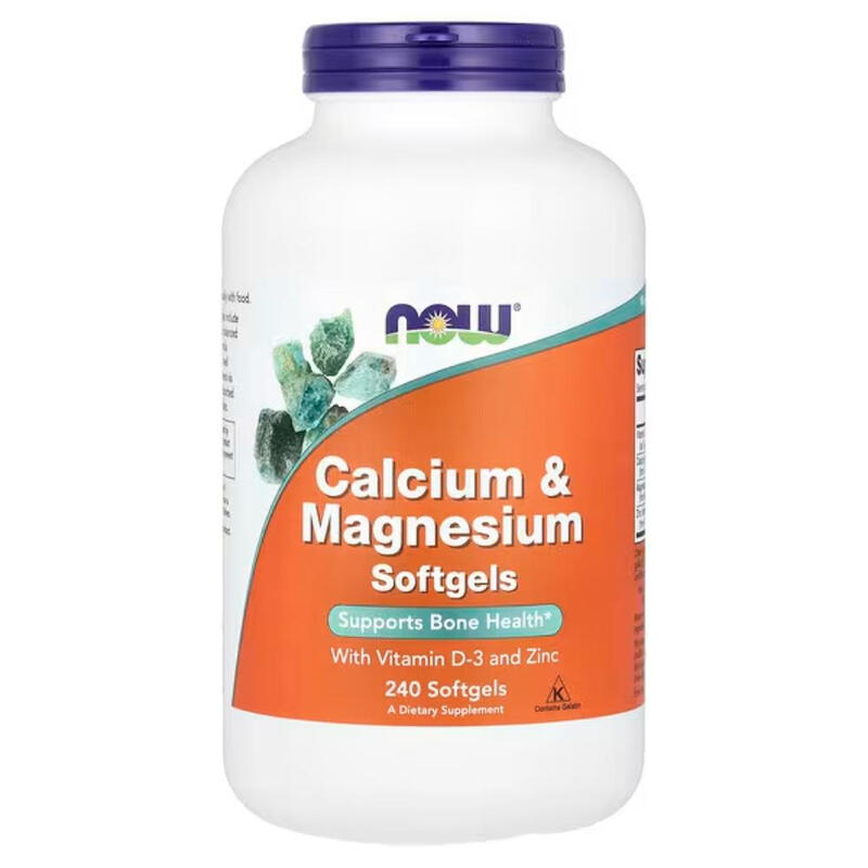 Calcium + Magnesium + Vitamin D + Zinc Bone Muscle - 240 Softgels