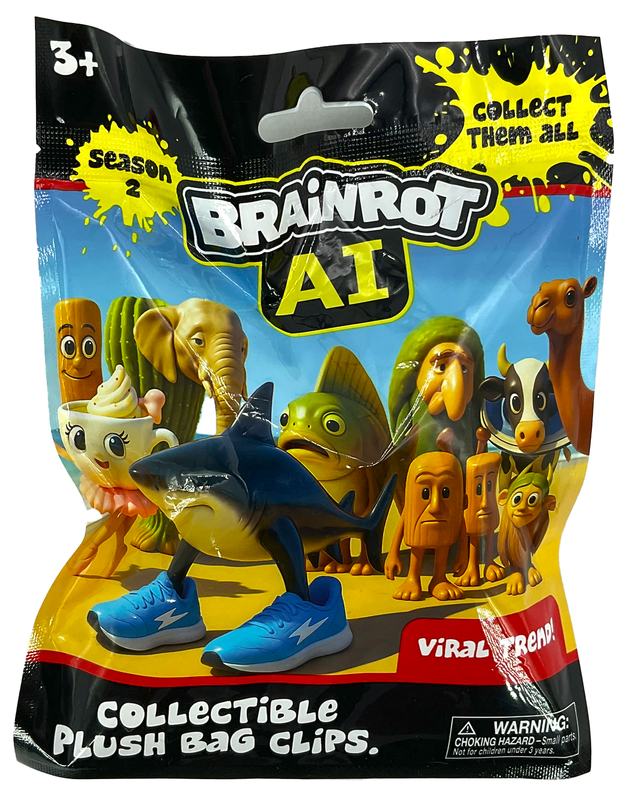 Brainrot 10cm Plush Character Hangers Blind Assortment