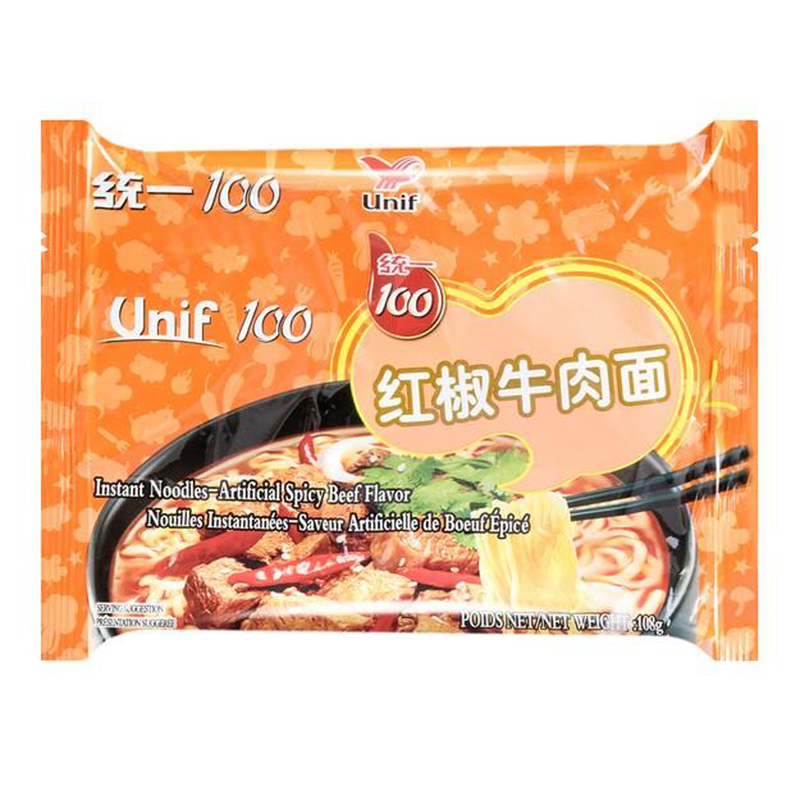 Tongyi noedels met pittige rundervleessmaak 108 g*24 verpakkingen