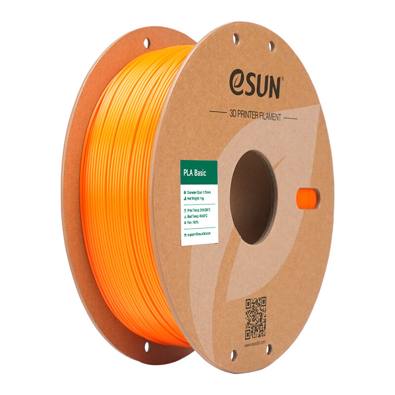 eSUN PLA-Basic 3D-printfilament 1,75 mm-oranje 1 kg, hoge snelheid & hoge kosteneffectiviteit geüpgraded PLA 3D-filament voor de meeste printers snelle levering