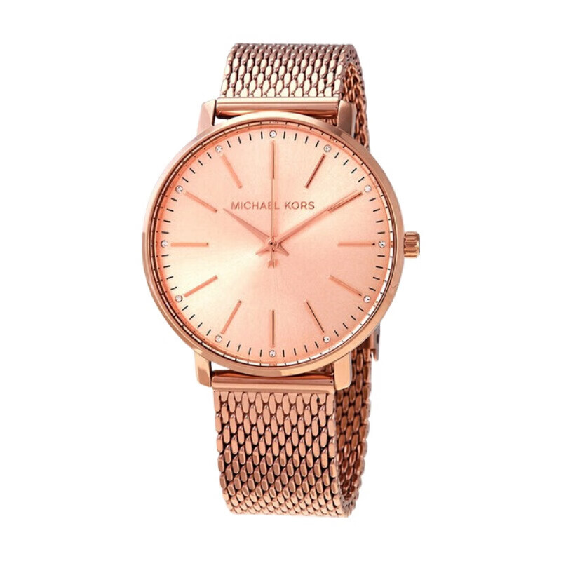 MK4340 Rose Gold Plated Ladies Pyper Mesh Watch