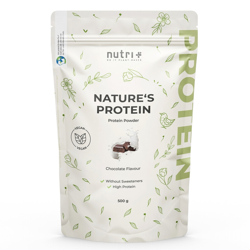 Nutri+ Nature´s Proteinpulver Vegan 500 g Schokolade