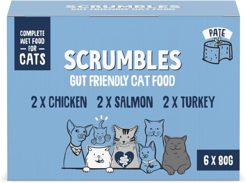 Wet Cat Food Pate Selection Tins 6x80g