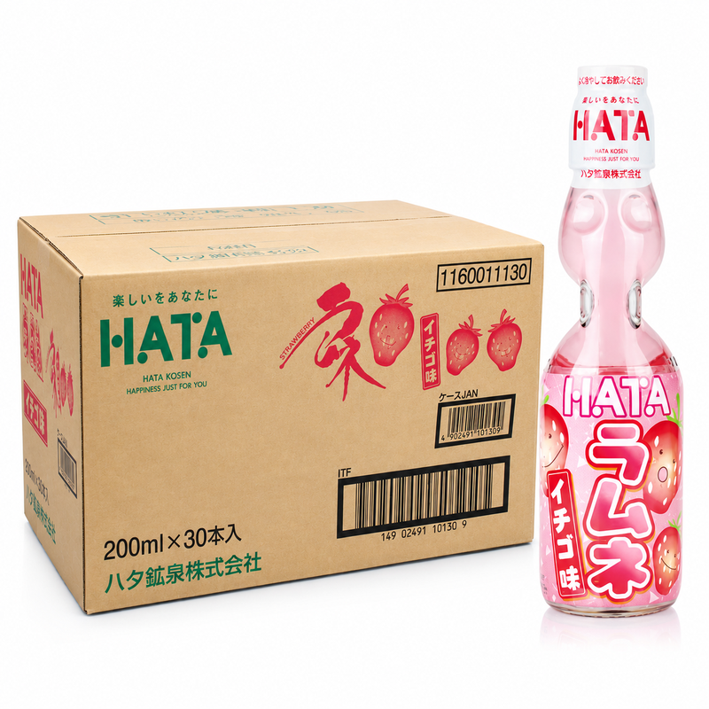 Hatakosen Ramune Aardbei 200 ml x 30