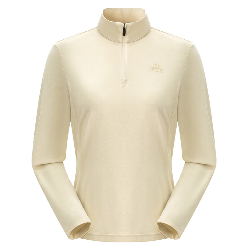 PELLIOT Langarm-T-Shirt für Damen Camping-Reise Wasserdicht Langlebig, Beige, Größe L