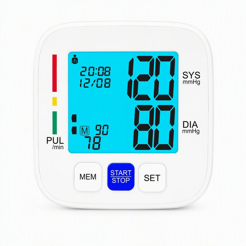 Treesmile U83H bovenarmbloeddrukmeter, automatische digitale bloeddrukmeter, compact ontwerp, 22-42 cm manchet, 2 x 90 geheugenplaatsen, automatische gemiddelde van 3 metingen, voor thuisgebruik & senioren