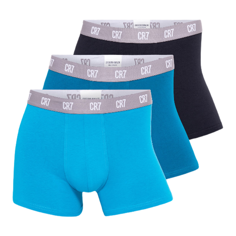CR7 Lot de 3 boxers Bleu clair/Bleu foncé/Noir
