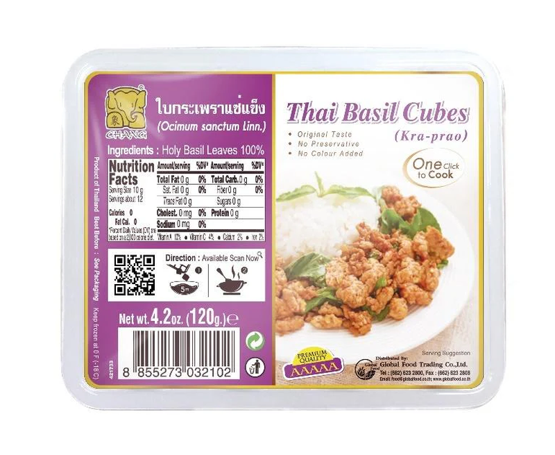 Chang Frozen Holy Basil Leaves (Kra Prao) Cubes