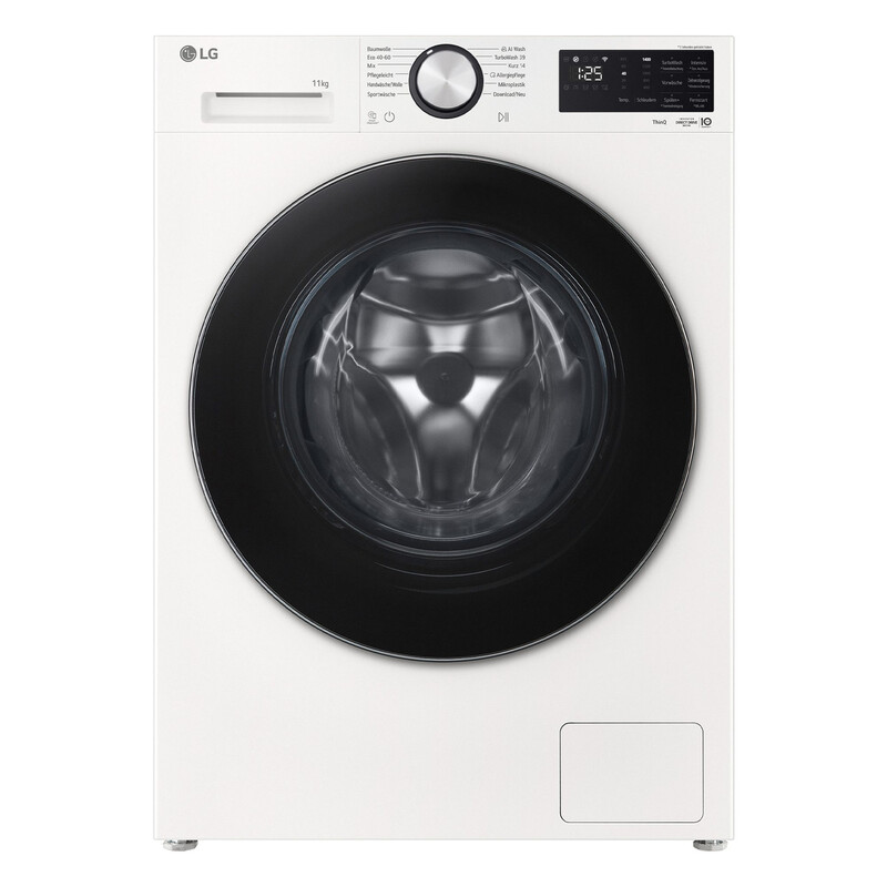LG Serie X7 F4WX7012 Freistehende Frontlader-Waschmaschine, 11 kg, 1400 U/min, AI DD & TurboWash 360°, Steam Allergy Care, Wi-Fi ThinQ App, Aqua-Lock Auslaufschutz, Essence White