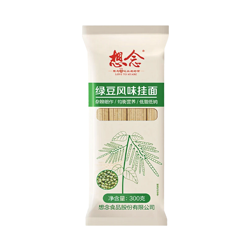 Xiang Nian Mungbohnen-Geschmack Nudeln 300g