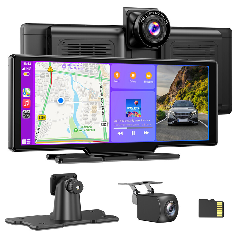 10.26 inch Portable CarPlay Android Auto Universal + 64GB SD