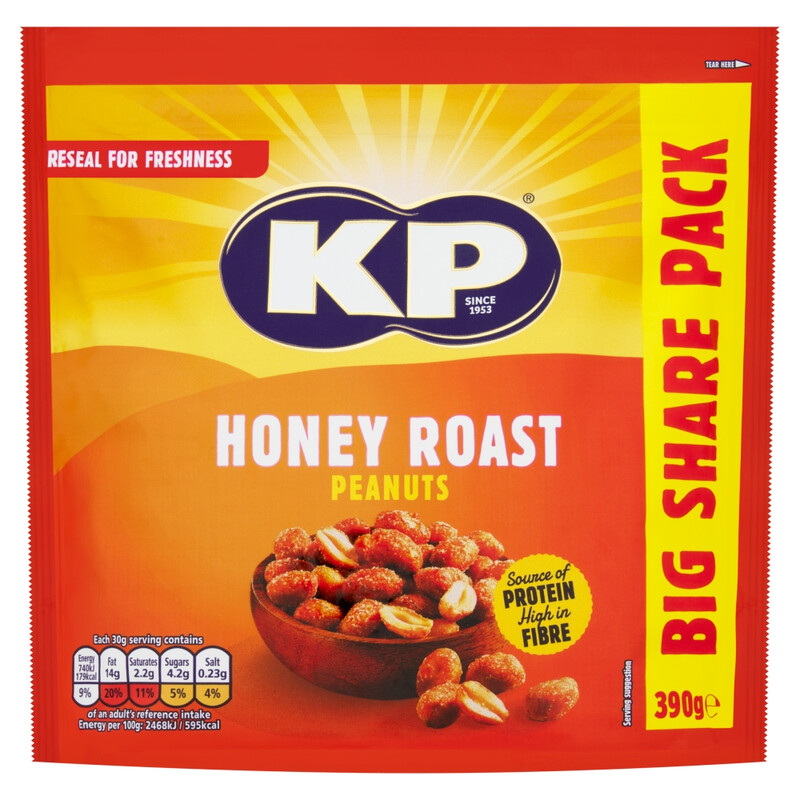 Kp Golden Snacks Honey Roast Peanuts 390G
