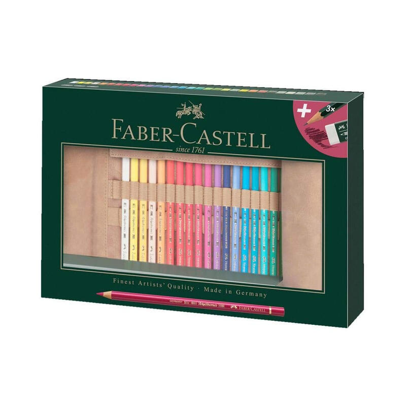 Faber-Castell Polychromos Buntstifte, 30 Stück, in Rollenpackung