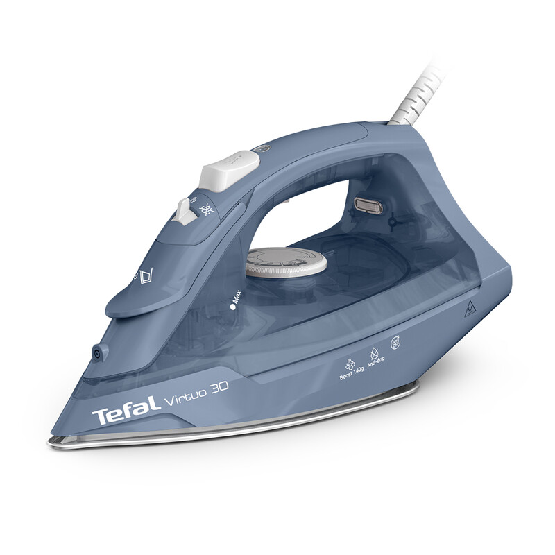 Virtuo 30 Steam Iron, 2200W, 30g/Min Continuous Steam, Blue - FV2C64G0