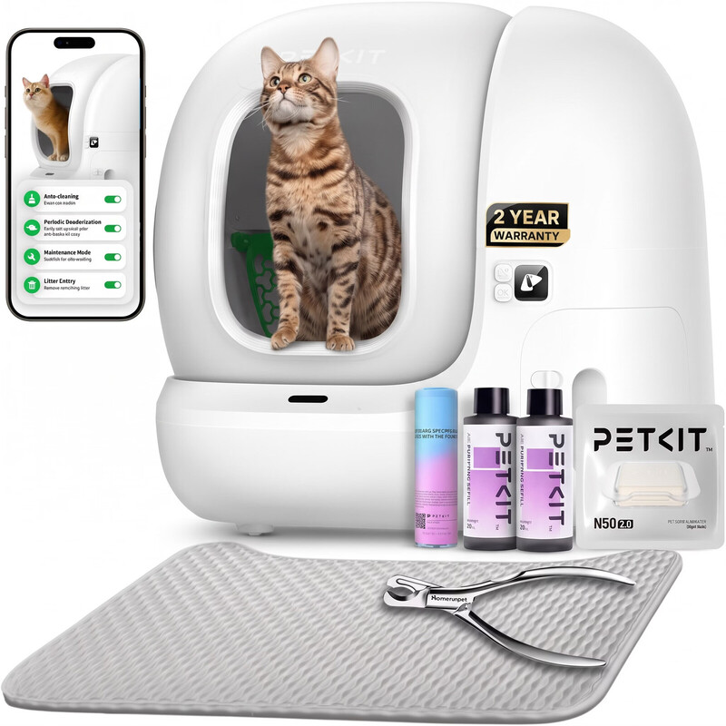 [€399 bundle deal]PETKIT Pura Max 2 Premium selbstreinigende Katzentoilette, 76 L große Kapazität, xSecure-Sicherheitsschloss, …