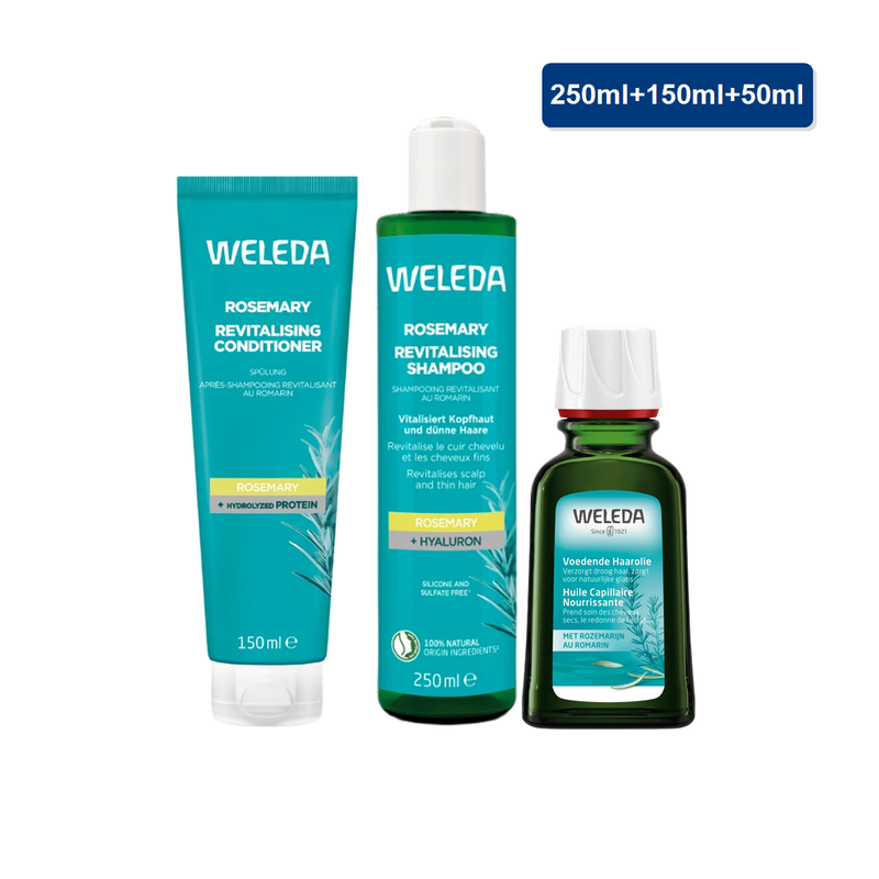 Weleda Rozemarijn Haarset (Shampoo + Conditioner + Haarolie)