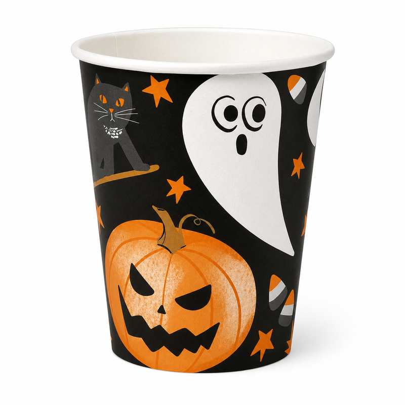 Bats and Boos Halloween Paper Cups, Pack of 8