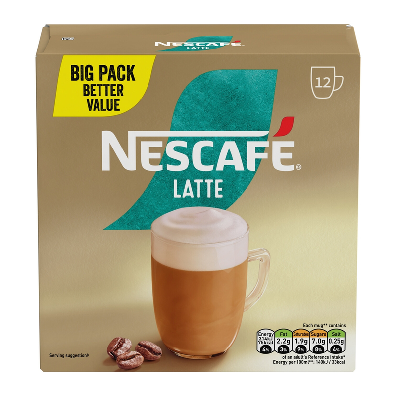 Nestlé Light Nescafé Latte 12 Sachets 186G