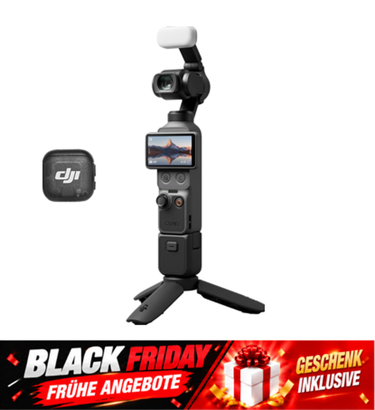 DJI Osmo Pocket 4 Creator Combo (60p, Bluetooth, WLAN), Action Cam, Schwarz - Bild 9