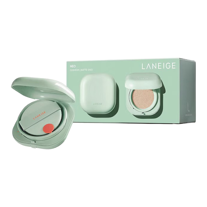 Laneige NEO Cushion Matte Foundation - Tint 13N1 (Volledige grootte + Navulling 15 g*2) 30 g Dubbele Set