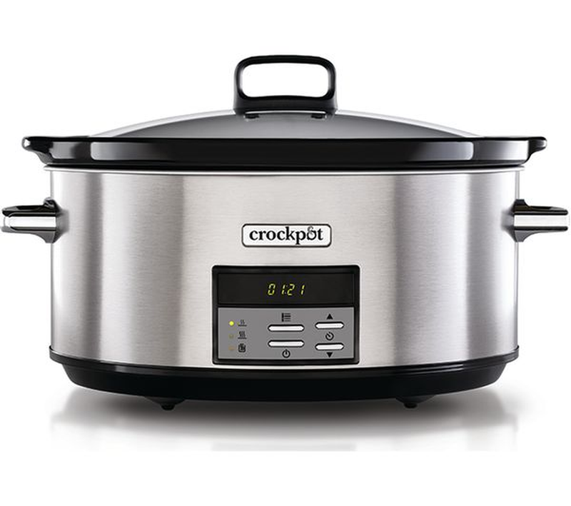 Breveille Crock-Pot Large Electric Slow Cooker - 7.5L (up to 10 People), Stainless St