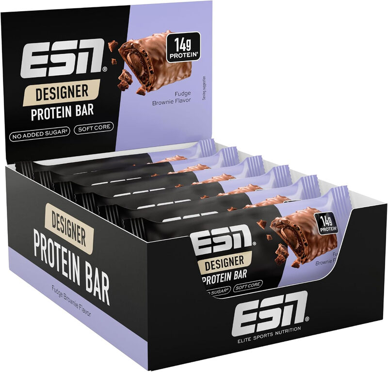 ESN Designer Bar Box, Fudge Brownie, 12 x 45 g