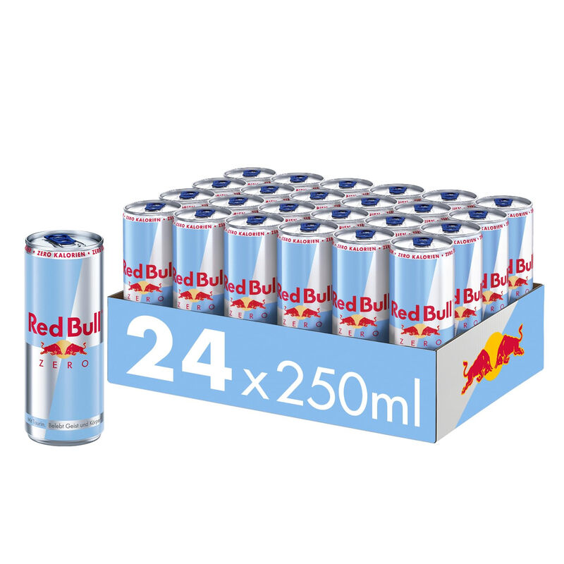 Red Bull Zero Energy Drink Ohne Zucker 24 × 0,25 L