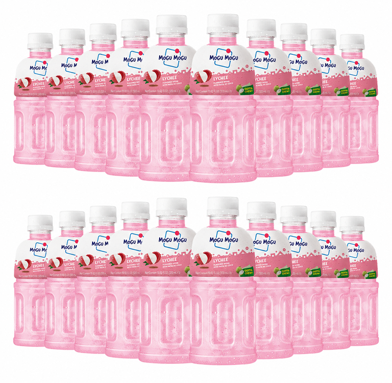 Mogu Mogu Lychee Flavoured Drink with Nata de Coco 320ml x 24pcs