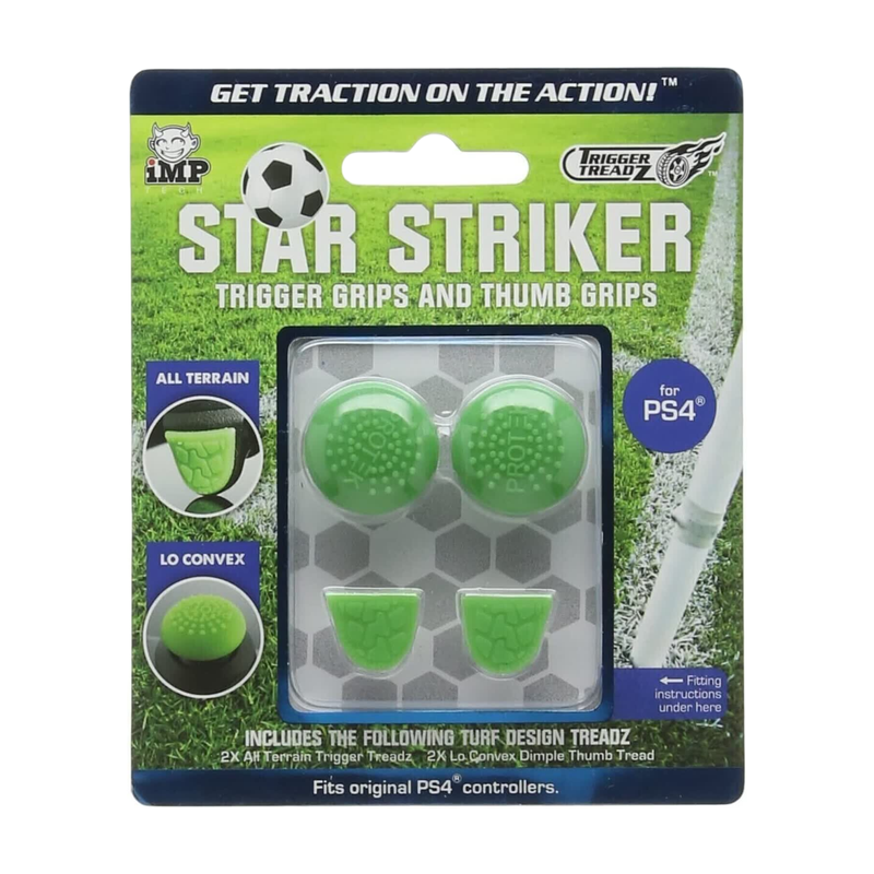 Imp Tech Green Imp - Trigger Treadz - Star Striker - Trigger Grips (2Pcs) + Thumb Grips (2Pcs) - (Ps4)
