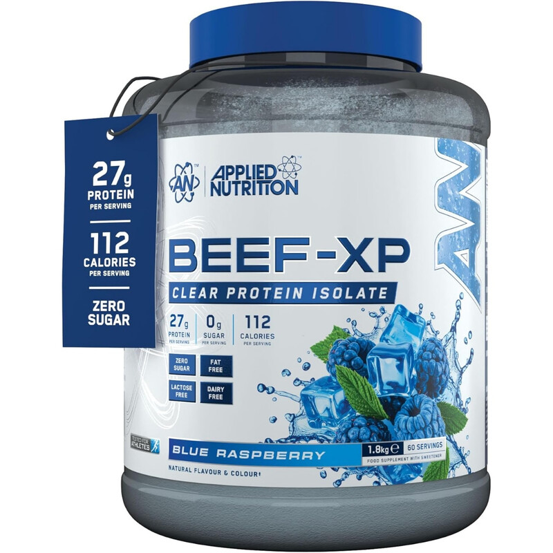 Applied Nutrition Powder Blue Beef-Xp Beef Protein Nutrition Raspberry Flavour - 1.8Kg