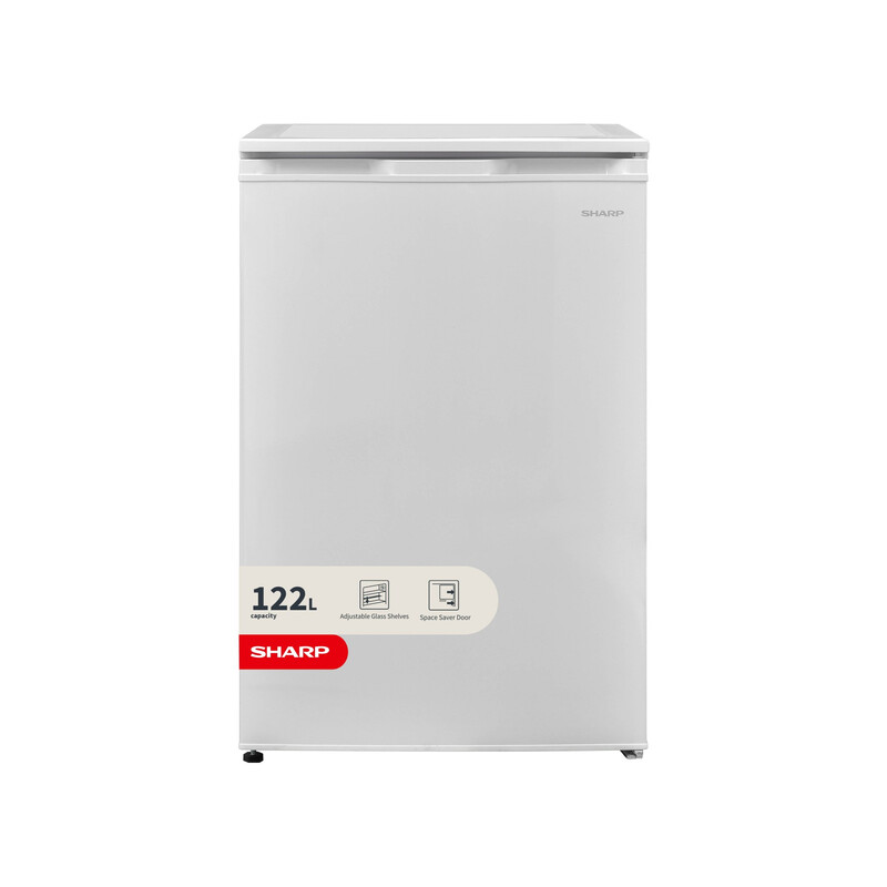 Sharp Sj-Ue121m4w-En Undercounter Fridge - White, White - Image 2