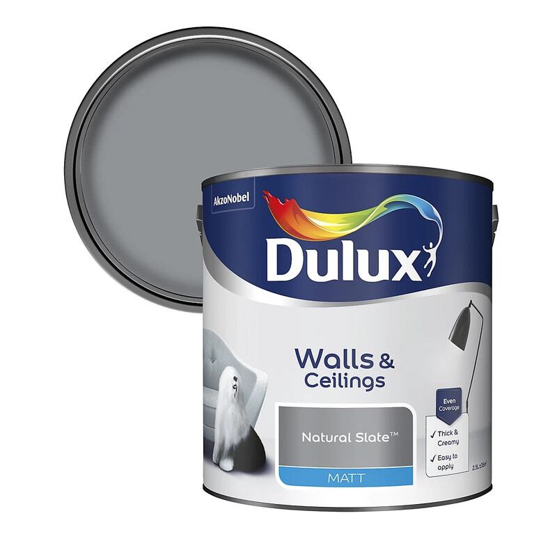 Dulux Matt Emulsion Paint - Natural Slate - 2.5L