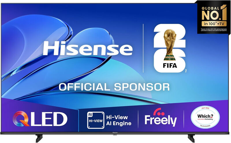 Hisense 85E7Q QLED 4K Ultra HD Smart VIDAA OS TV-85E7QTUK(Dolby Vision.Atmos, AI 4K Upscaler, Voice Control)