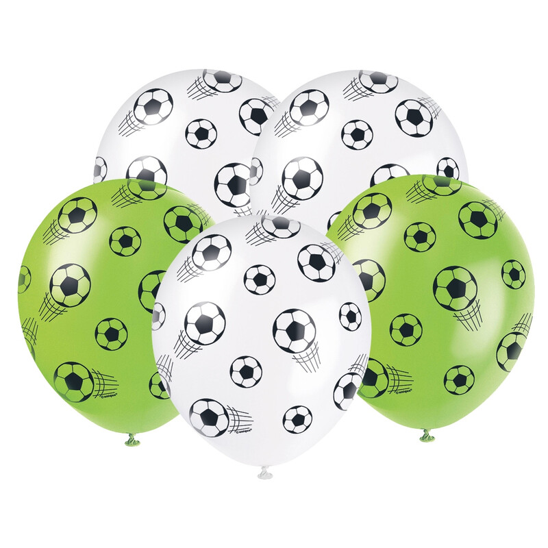 Unique Football Party Balloons, 30cm, 5 pack